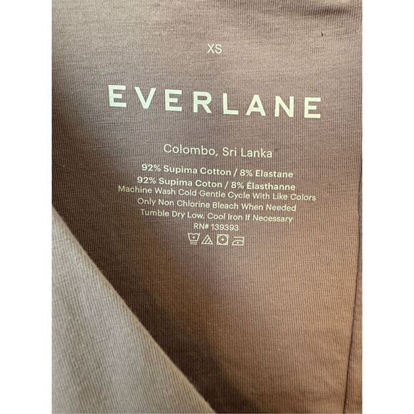 EVERLANE Supima Cotton Long-Sleeve V-Neck Bodysuit T-Shirt In Dusty Lavender - Picture 8 of 12
